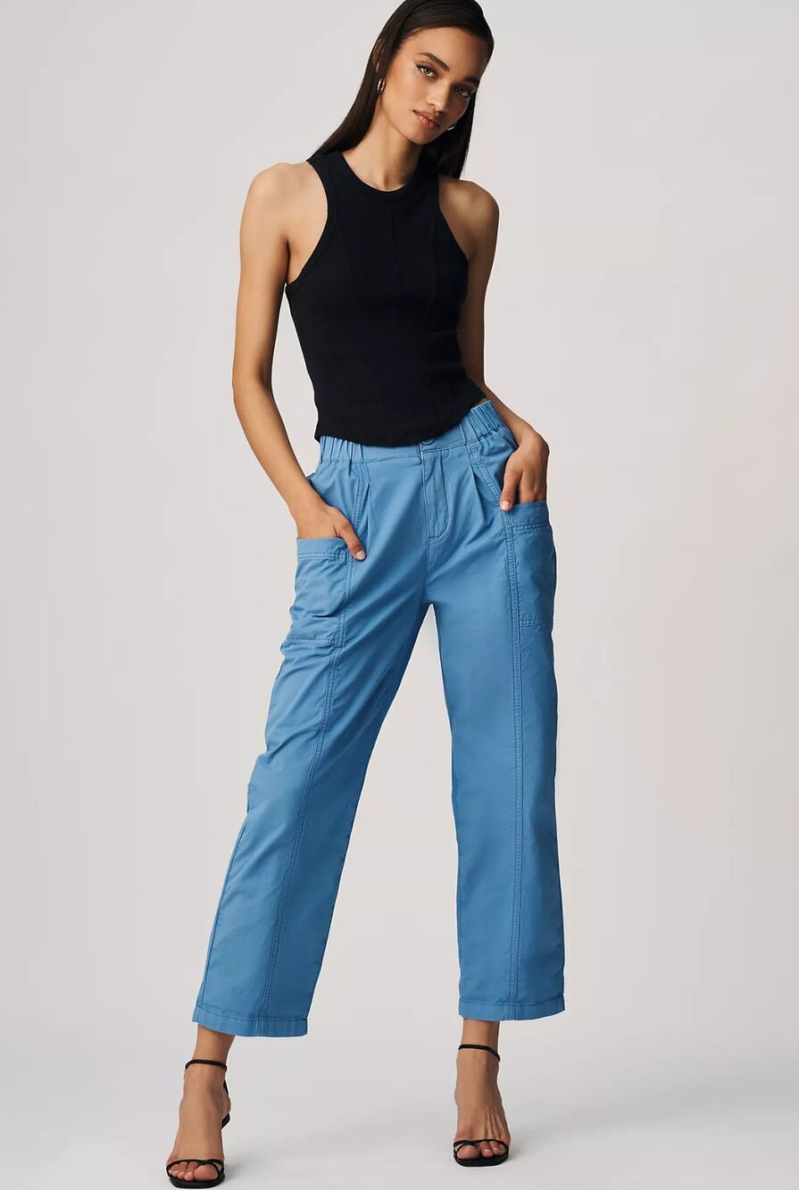 Pilcro Ruched Crop Utility Pants - New 30 Waist